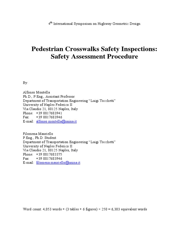 Pedestrian Crosswalks Safety | PDF | Pedestrian Crossing | Traffic ...