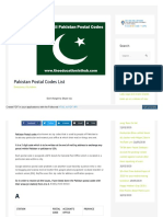 Postal Codes All Pakistan Cities Zip Code / Postcode - Pakistan Postal Codes List - The Educationist Hub