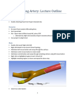 3D Bifurcating Artery Outline ANSYS 19.2