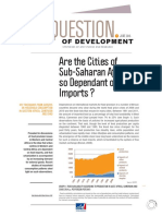 A Question: Are The Cities of Sub-Saharan Africa So Dependant On Food Imports ?