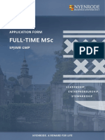 Full-Time MSC: Application Form