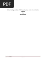 Critical Strategic Analysis of GE Power Business Unit in General Electric Company