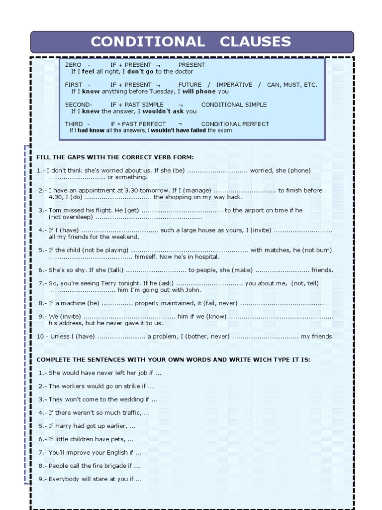 Conditional Clauses If | PDF | Language Mechanics | Grammar