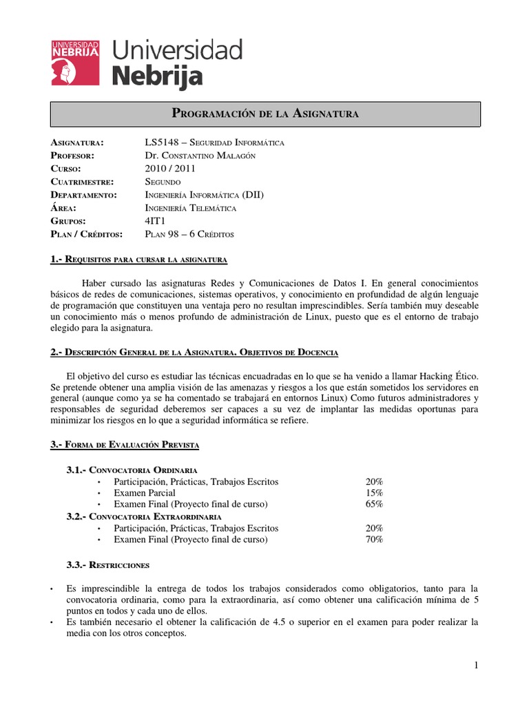 Curso de Hacking Ético y Seguridad Informática | PDF | Transmisión de ...