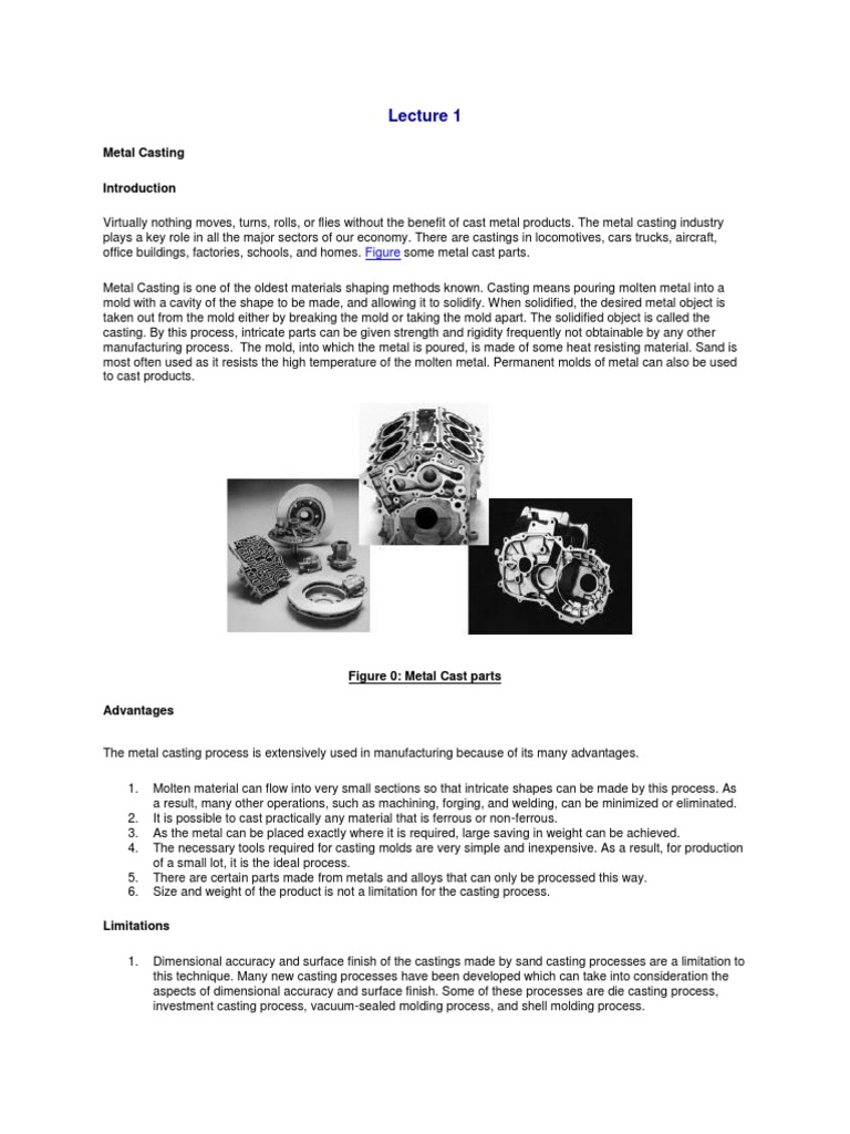 An InDepth Look at the History and Process of Metal Casting PDF