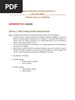 Assignment NO 3:: Question 1: Define Cracking. Classify Cracking Operations