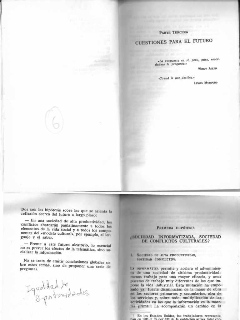 Informe Nora Minc Fragmento PDF PDF Sociedad Información