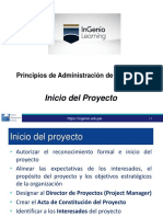 Inicio Del Proyecto: Principios de Administración de Proyectos