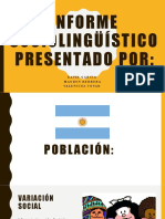 Informe Sociolingüístico Presentado Por