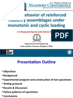 Flexure Behavior of Reinforced Masonry Assemblages Under Monotonic and Cyclic Loading