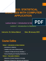 MS 14L1 Introduction To Statistics