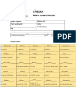 Cátedra: Área de Idioma Extranjero