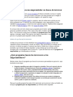 40 Preguntas para Un Emprendedor en Busca de Inversor