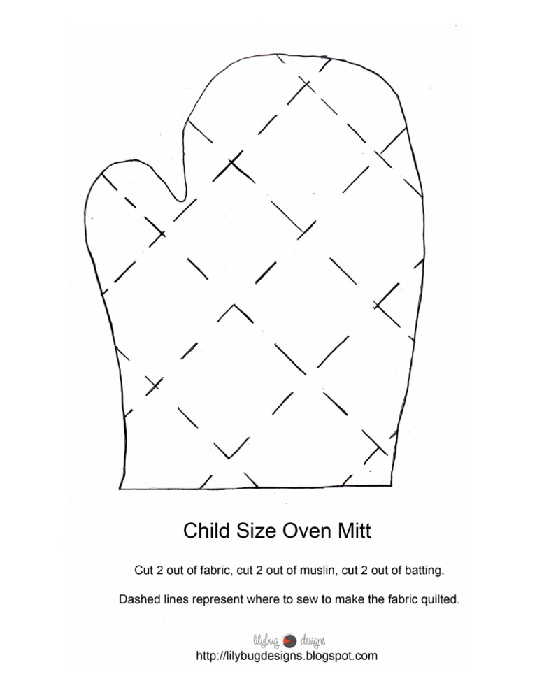 Child Size Oven Mitt Pattern