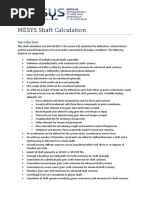 MESYS Shaft Calculation