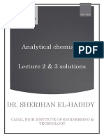 Sheet 2 & 3 Analytical Chemistry