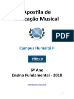 Apostila de Educação Musical 6º Ano 2018