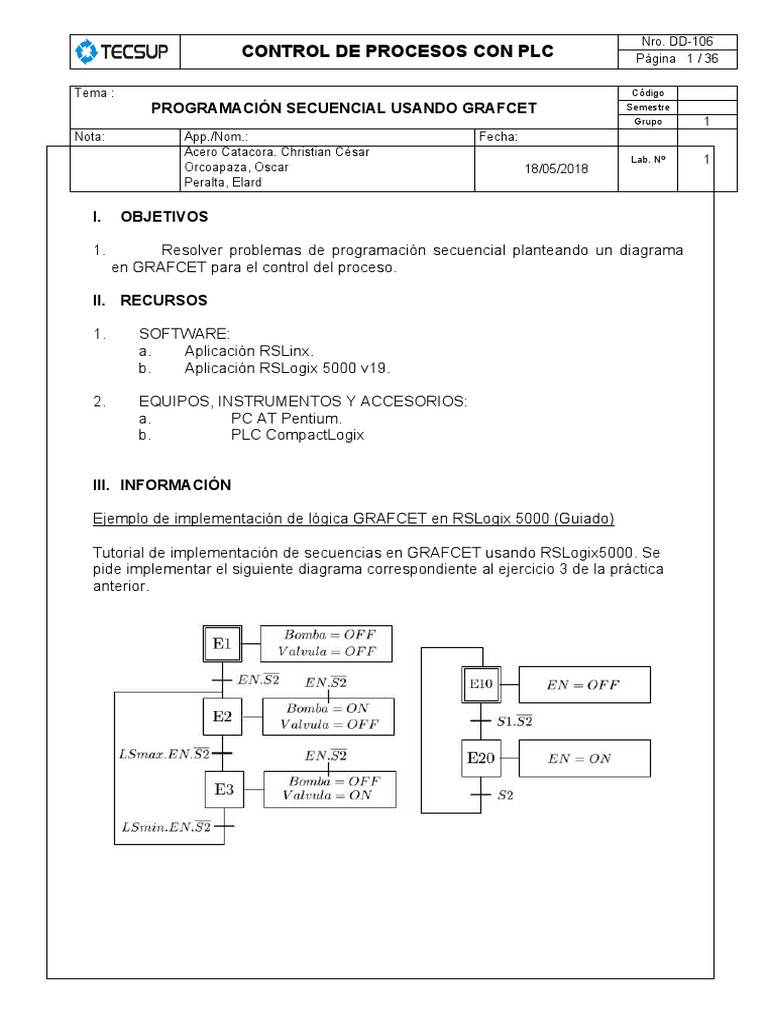 Programación GRAFCET en PLC | PDF | Semáforo | Controlador lógico ...