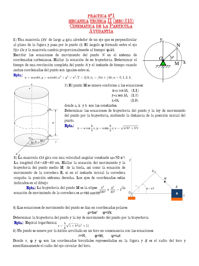 Practica 1 Mec213 1 Sistema Coordinado Trayectoria