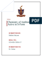 Chemistry of Antibitoics Which Are Active in S-Form