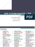 Unit 4:understand PL / SQL: By, Asmatullah Khan, CL/CP, Gioe, Secunderabad