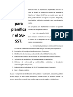 10 Pasos para Planificarel SG-SST