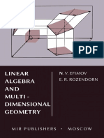 Efimov, Rozendorn - Linear Algebra and Multi-Dimensional Geometry - Mir D PDF