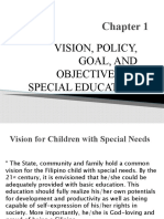 Vision, Policy, Goal, and Objectives of Special Education