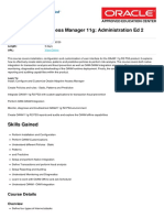 Oracle Adaptive Access Manager 11g: Administration Ed 2: Course Details