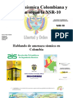 Amenaza Sísmica Colombiana y División Según La NSR-10