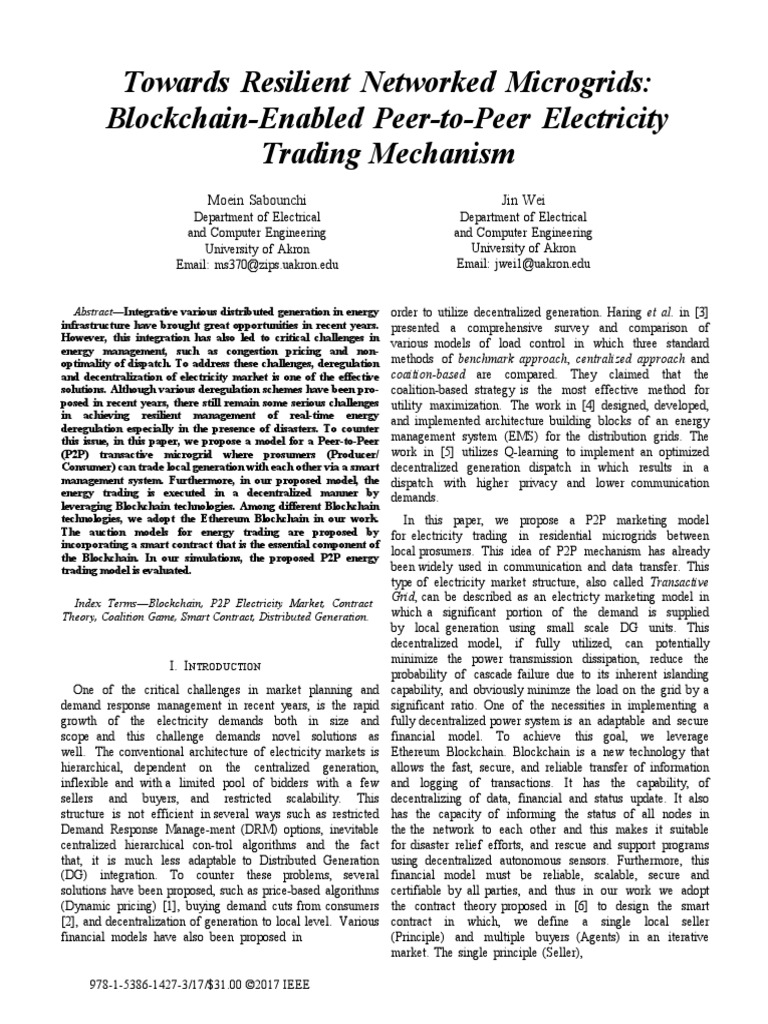 Energy Trading Microgrids Solutions | PDF | Auction | Electrical Grid