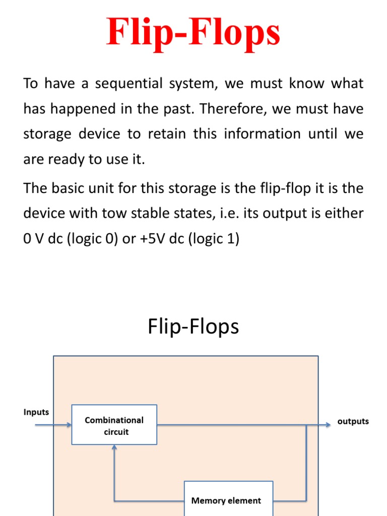 Flip Flops PDF Logic Gate Electronic Circuits