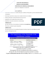 Chemical Equilibrium Hand Out