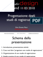 Progettazione Degli Studi Di Registrazione PDF