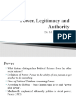 Lecture 2 Political Power, Legitimacy and Authority