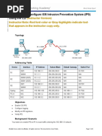 5.4.1.2 Packet Tracer - Configure IOS Intrusion Prevention System (IPS) Using CLI - Instructor