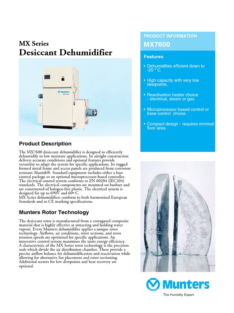 Munters Misting Humidifiers Electrolux Ovlaznuvaci MX7600 EN PDF