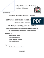 Extraction of Volatile Oil and Flavonoids From Henna Leaves