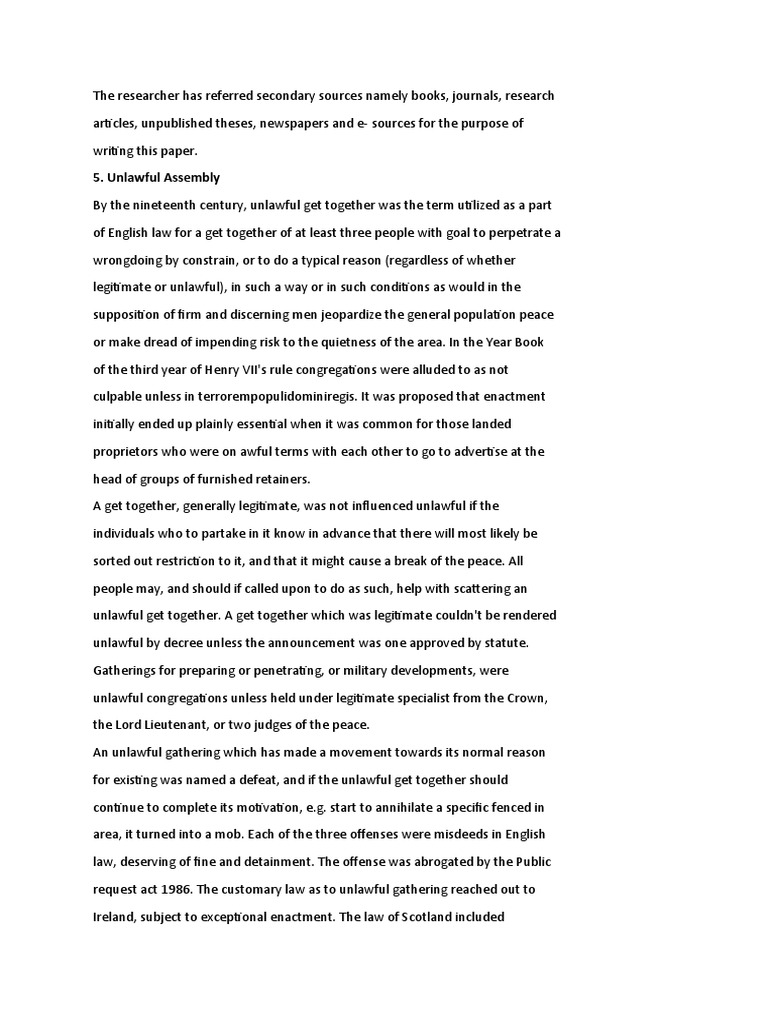 Unlawful Assembly PDF