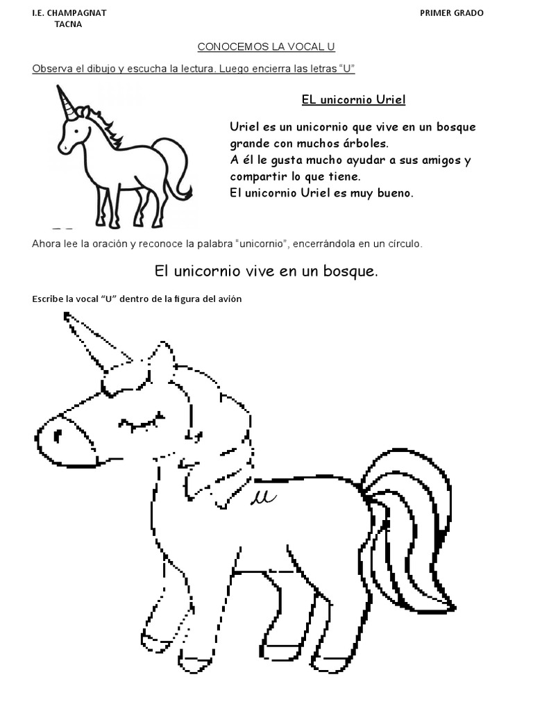 Actividades de Lectura con la Vocal U | PDF | Artes del Lenguaje y ...