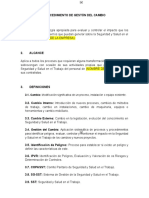 Procedimiento de Gestión Del Cambio