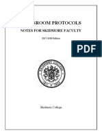 Classroom Protocols: Notes For Skidmore Faculty