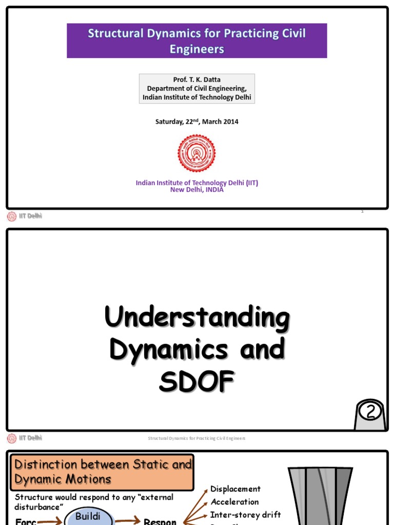 IIT Delhi Structural Dynamics Guide | PDF | Inertia | Force