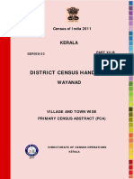 Census of India 2011 Wayanad District Village and Town Wise Primary Census Abstract