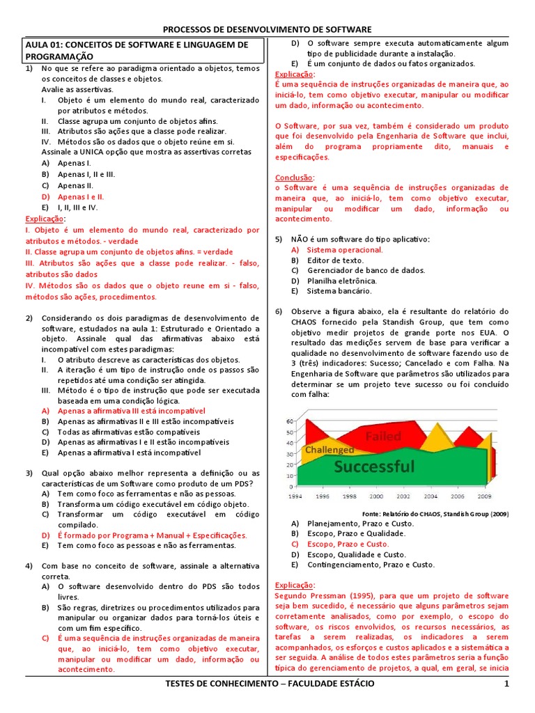 Processos de Desenvolvimento de Software | PDF | Testes de software ...