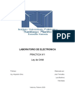 Ley de Ohm: Aplicación teórica y práctica