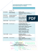 Young Researchers' Forum (PNHRS 2018) - PROGRAMME PDF