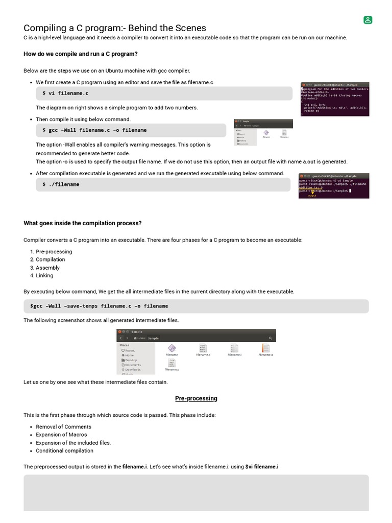Compiling A C Program - Behind The Scenes | PDF | Compiler | Source Code