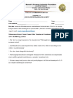 Activity 11 STS Climate Change Global Warming Greenhouse Effect