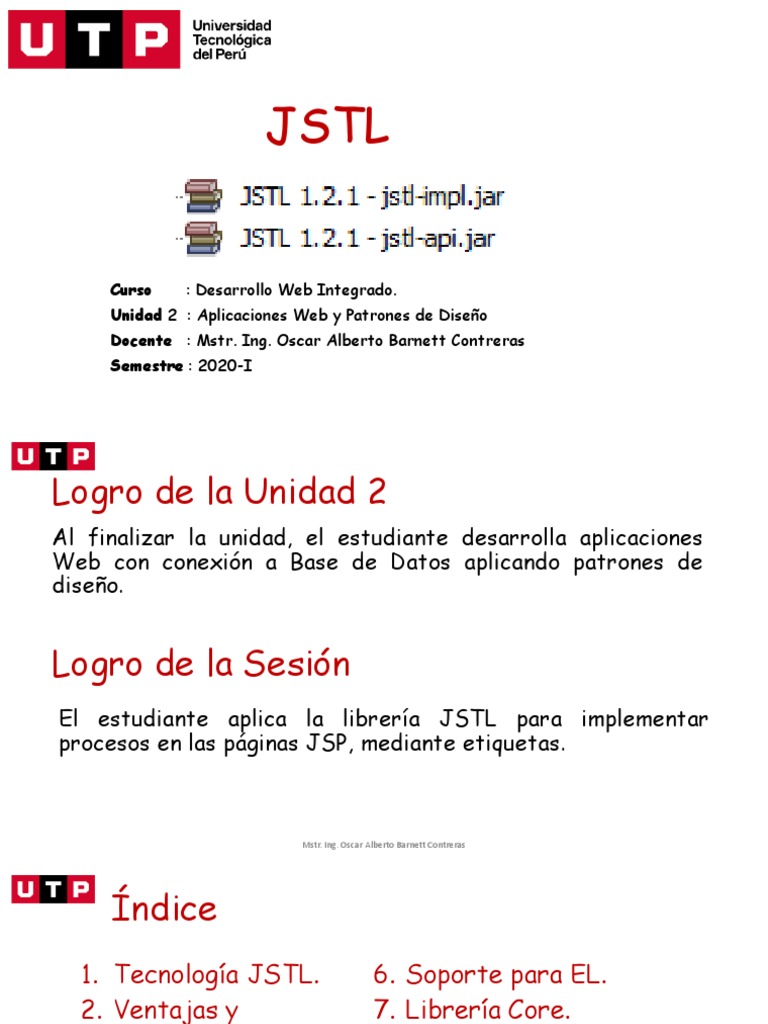 S07 s1 JSTL | PDF | Páginas del servidor Java | Red mundial